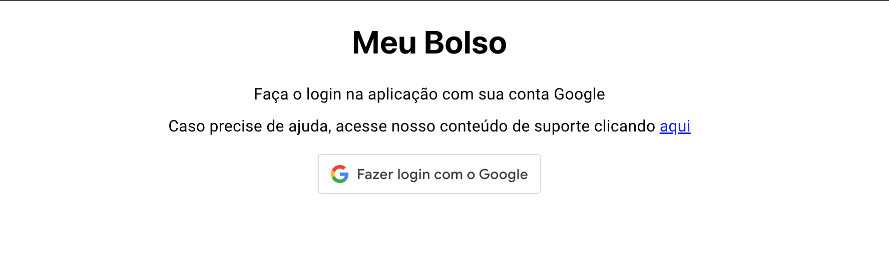 Tela de login
